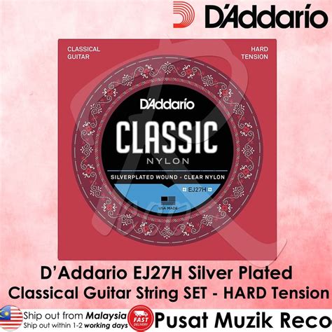 D'Addario EJ27H Nylon Classical Strings, Hard Tension – Reco Music Malaysia