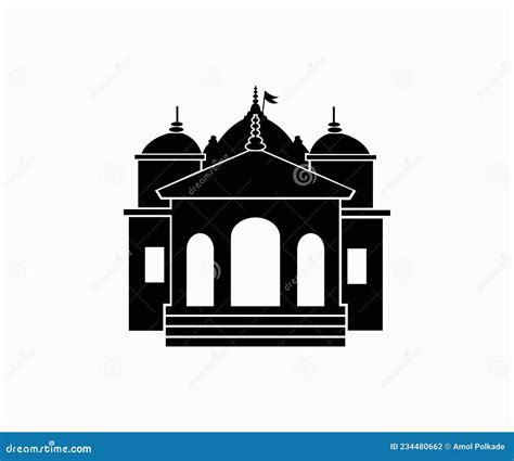 Gangotri Dham Temple Vector. Gangotri Lord Shiva Teple Vector Icon ...