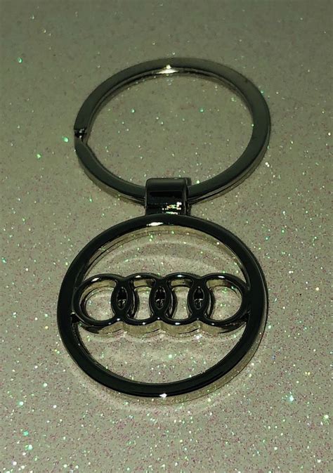 Audi Stylish Metal Chrome Keyring Key Ring Fob Metal A A A A A A