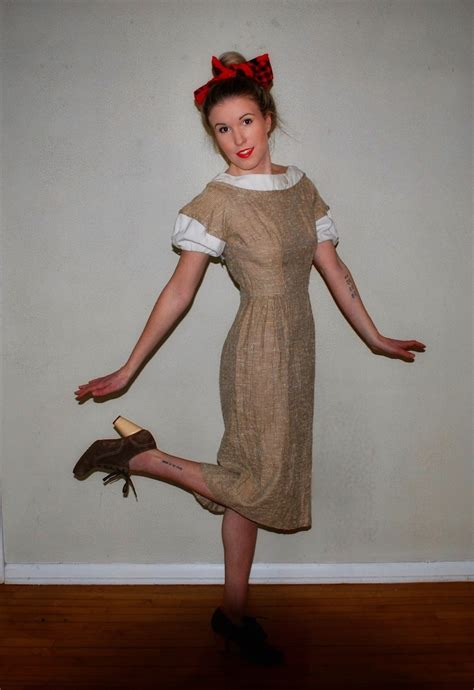 Cotton Tweed 1960 S Secretary Dress Etsy