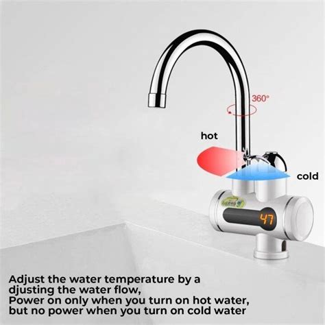 Kitchen Rotation Electric Water Heater Instant Hot Water Heater Cold Heating Faucet Tankless