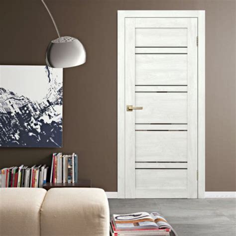 Дверь межкомнатная Лайн1 глухая финиш-бумага ламинация цвет дуб тернер ...