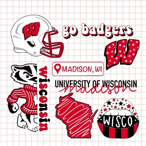 University Of Wisconsin Madison Digital Download Prints Etsy