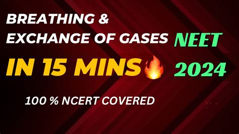 Breathing Exchange Of Gases FAST One SHOT For NEET 2024 Full