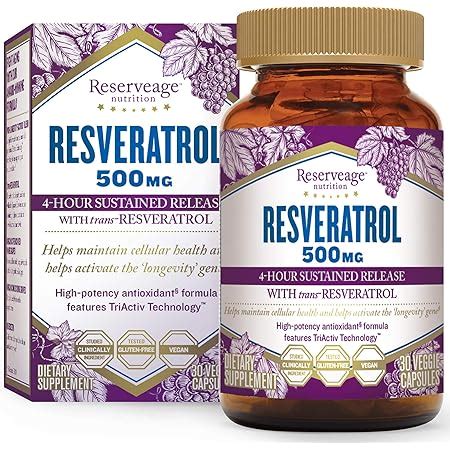 Amazon Reserveage Resveratrol Mg Antioxidant Supplement For