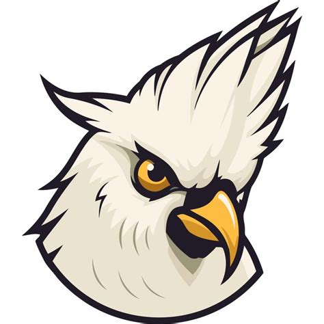 Aggressive Fierce Hawk Head Mascot Design Perfect For Sports Teams