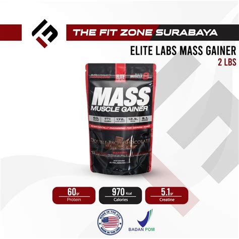 Jual Elitelabs Mass Muscle Gainer 2 Lbs Weight Gainer Elite Labs Gainer