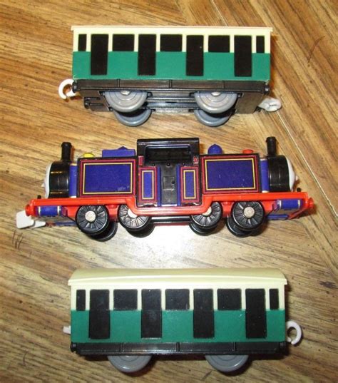 Thomas Train Trackmaster Mighty Mac And 2 Passenger Cars Rare Tomy