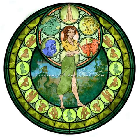 Jane Kingdom Hearts Stain Glass By Reginaac57 On DeviantArt Disney