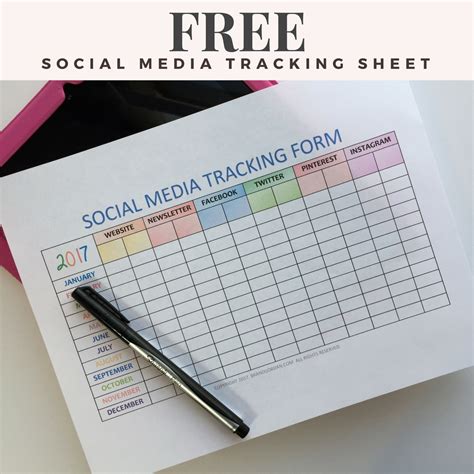 Social Media Tracking Sheet