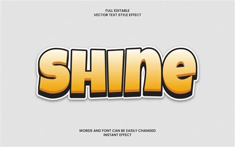 Premium Vector | Shine text effect