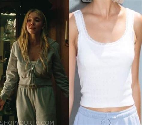 Euphoria Season 2 Episode 6 Cassie S White Lace Trim Tank Shop Your Tv