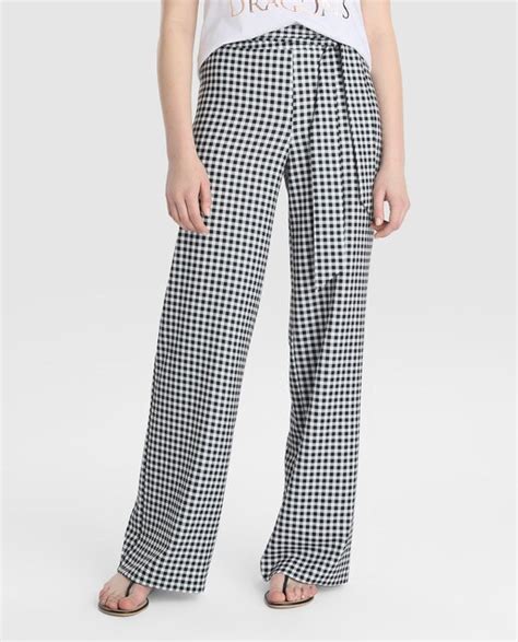 Pantalon Fluide Femme F Rmula Joven Carreaux Vichy Mode El Corte