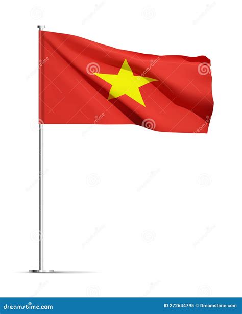 Bandera De Vietnam Aislada Sobre Fondo Blanco Ilustraci N Del Vector