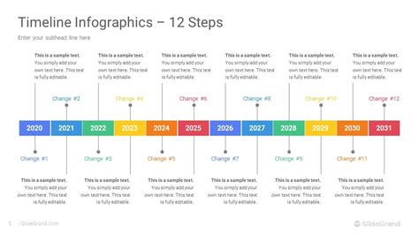 12 Steps Timeline Infographics PowerPoint Template Designs - SlideGrand