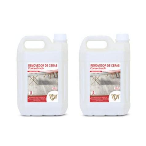 Kit 2 Removedor De Ceras Concentrado Pisos Laminados 5L W W Removedor