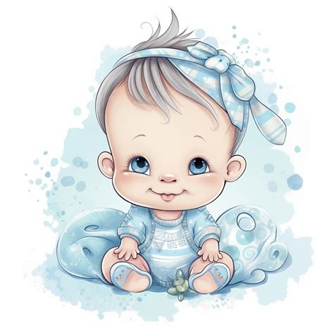 Premium Photo Watercolor Baby Boy Sublimation