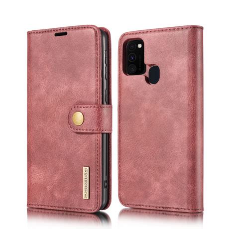 Dg Ming Samsung Galaxy M Retro Cowhide Leather Magnetic In