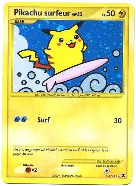 Pikachu Surfeur Platine Rivaux Mergeants Carte Pokemon