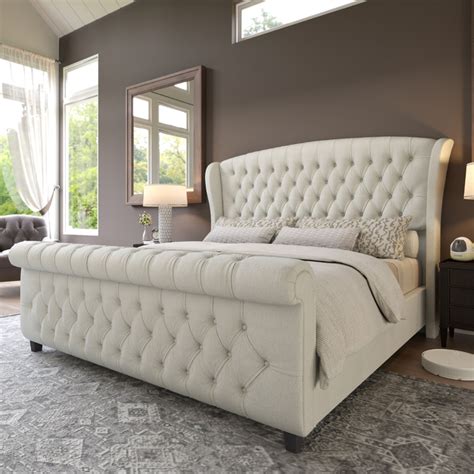 Dulane Upholstered Sleigh Bed Foter