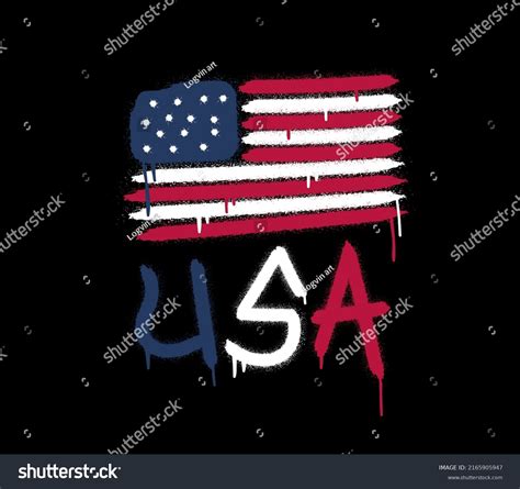 Usa Flag Urban Street Graffiti Style Stock Vector (Royalty Free ...