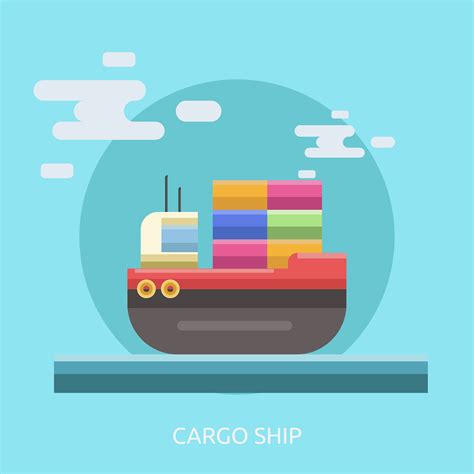 Cargo Ship Conceptual illustration Design 473469 Vector Art at Vecteezy