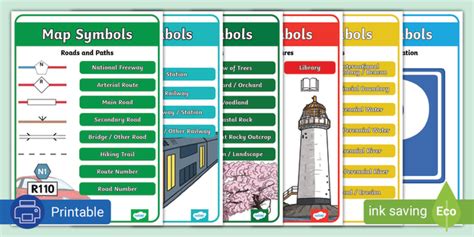 Road Map Legend Symbols