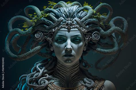 The Classic Depiction Of The Head Of The Gorgon Medusa From Ancient