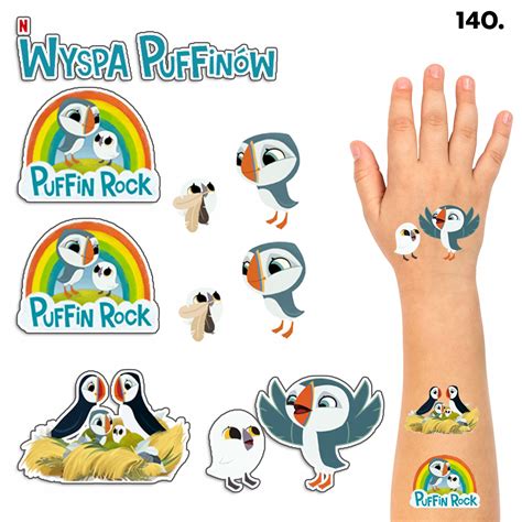 Tatua E Zmywalne Dla Dzieci Tymczasowe Wyspa Puffin W El Wz