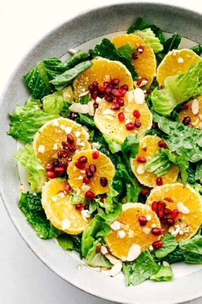 Orange Pomegranate Salad With An Orange Vinaigrette Dressing The