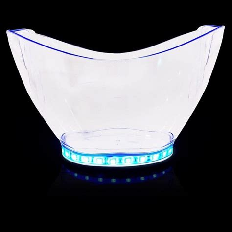 Champanheira Oval Grande Led Krystalon Transparente Acr Lico Ps L