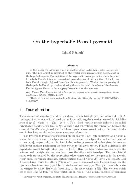 (PDF) Hyperbolic Pascal pyramid