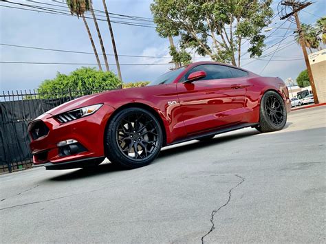 Ford Mustang Gt S550 Ruby Red Stance Sf10 Wheel Front