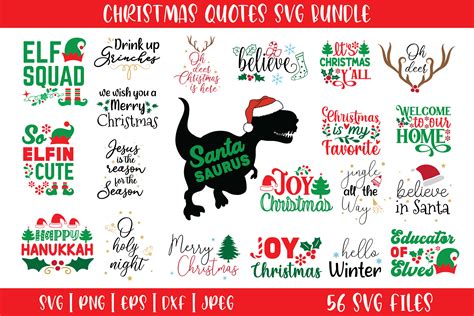 Christmas Quotes Svg Bundle Graphic by MeshaArts · Creative Fabrica