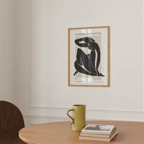 Henri Matisse Black Poster Black Nude Lady 2 Print Vintage Cut Outs