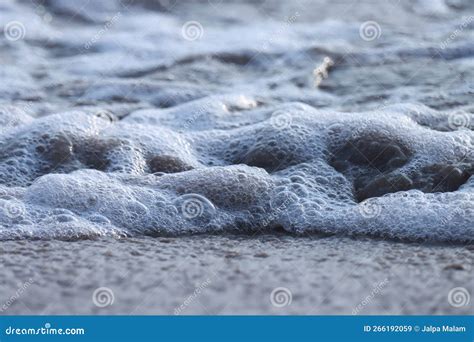 Espuma Marinha Fechada Espuma Marinha Na Praia Imagem De Stock