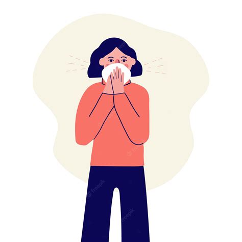 Premium Vector | A girl with the first signs of the disease Symptoms of