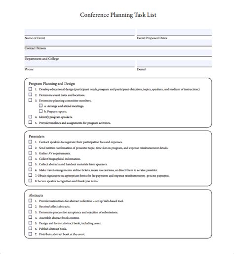 Conference Planning Timeline Template Collection