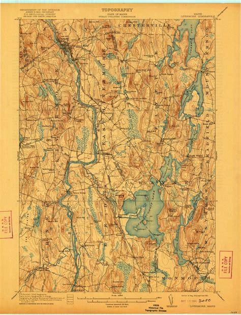 Livermore Maine Usgs Old Topo Map Reprint X Me Quad