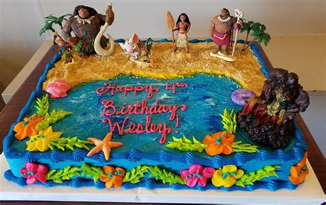 Moana Birthday Sheet Cake Adrienne And Co Bakery Moana Birthday Cake