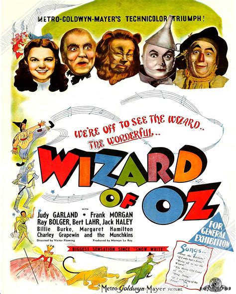 Wizard Of Oz Poster Vintage Movie Poster 1939 Poster Film Art Etsy