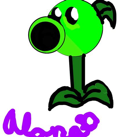 Peashooter digitalised by SuperBrainzFanart on DeviantArt