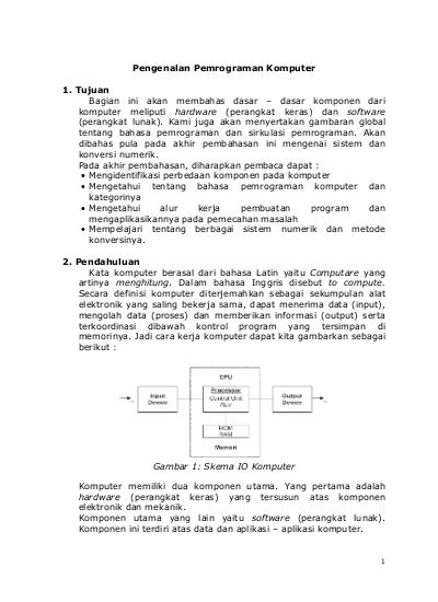 Pengenalan Pemrograman Komputer