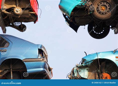 Wrecked cars stock photo. Image of automobile, accident - 3406162