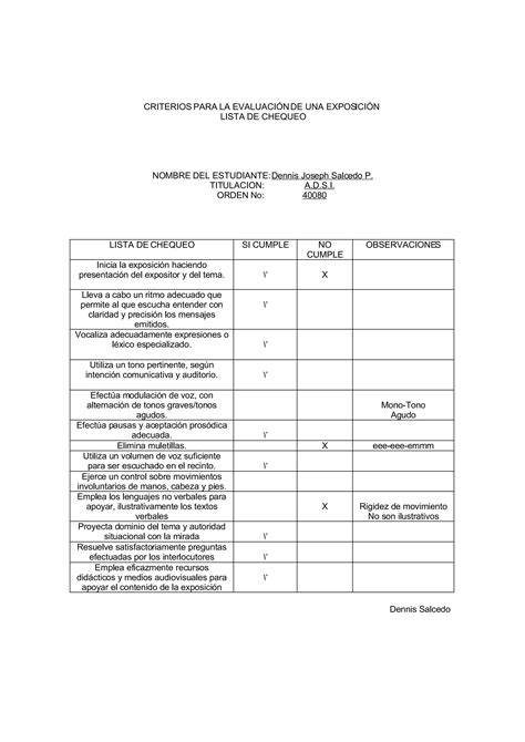 Criterios Para La EvaluaciN De Una ExposiciN PDF