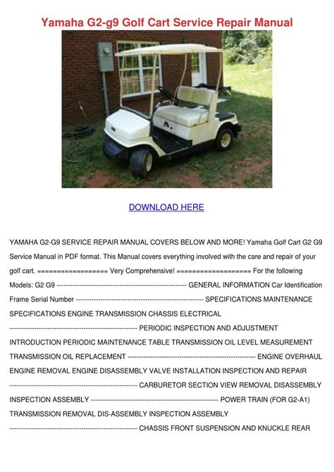 Yamaha G2 G9 Golf Cart Service Repair Manual by Sharee Timoteo - Issuu