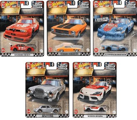 Carrinhos Hot Wheels Premium Escala 1 64 Boulevard Kit 5 Carrinhos MATTEL Carrinho