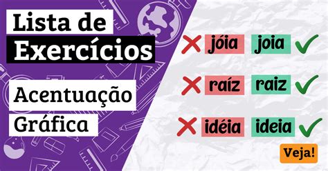 Exercícios sobre acentuação gráfica teste se você sabe usar pontuação