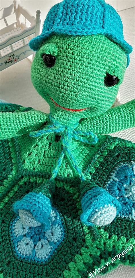 Crochet Baby Blanketcrochet Turtle Lovey Security Etsy