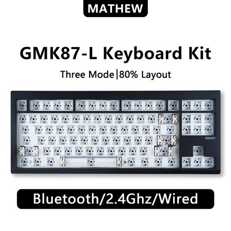 ZUOYA GMK87 L 3Mode Custom BT 2 4G USB C Mechanical Keyboard Kit Supports Hot Swappable RGB
